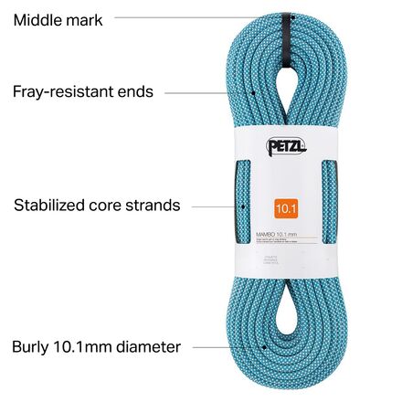 Petzl - Mambo Standard Climbing Rope - 10.1mm