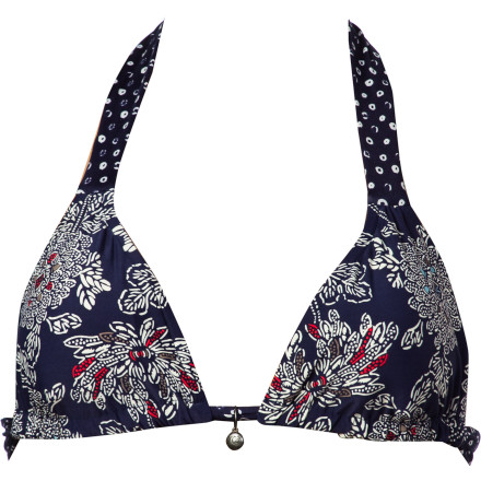 Quiksilver Juniors - Blue Skies Floral Minnie Triangle Bikini Top - Women's