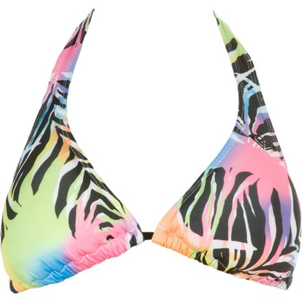 Roxy - Zebra Lily Rio Halter Bikini Top - Women's