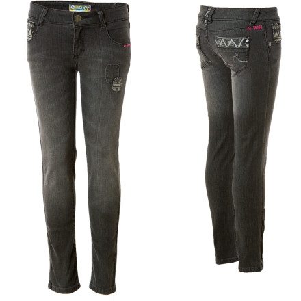 Roxy Five Stars Skinny Denim Pant - Girls Roxy Five Stars Skinny Denim Pant - Girls