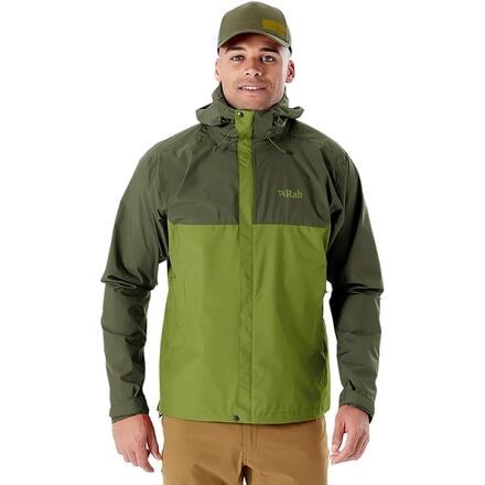 Rab - Downpour Eco Jacket - Men's - Army/Aspen Green