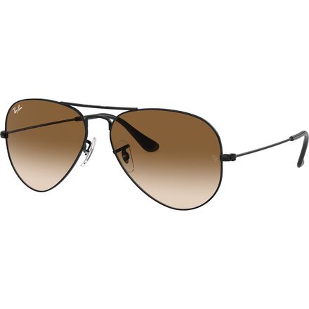 Ray-Ban - Aviator Gradient Sunglasses - Black/Clear Gradient Brown