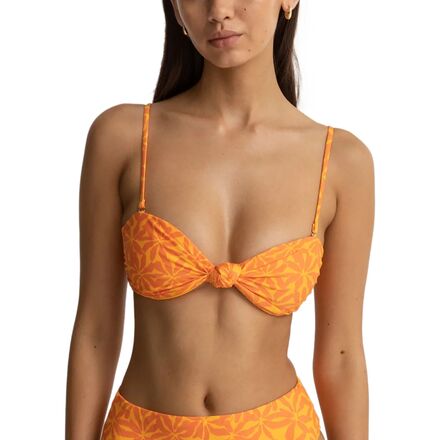 Rhythm - Allegra Knot Bandeau Bikini Top - Women's - Orange