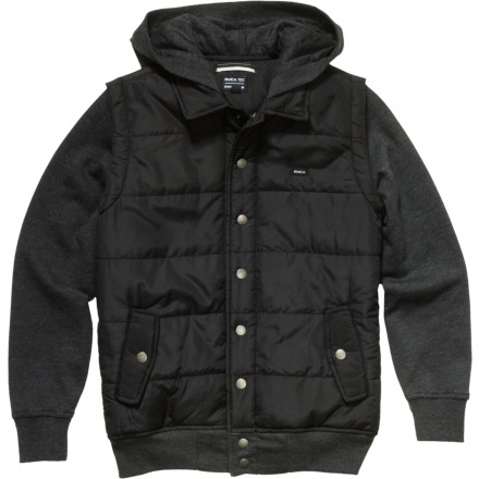 RVCA - Puffer Fleece Hooded Jacket - Boys'