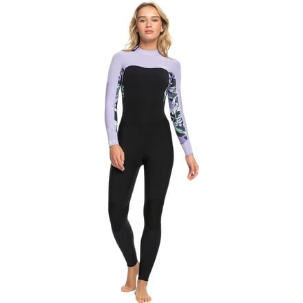 Roxy - 4/3mm Swell Series Back-Zip GBS Wetsuit - Women's - Anthracite Splash Yw