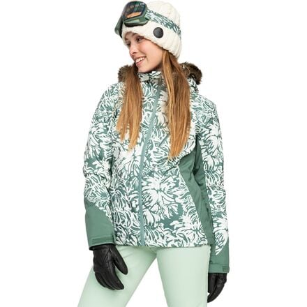 Roxy - Jet Ski Premium Snow Jacket - Women's - Dark Forest Wild