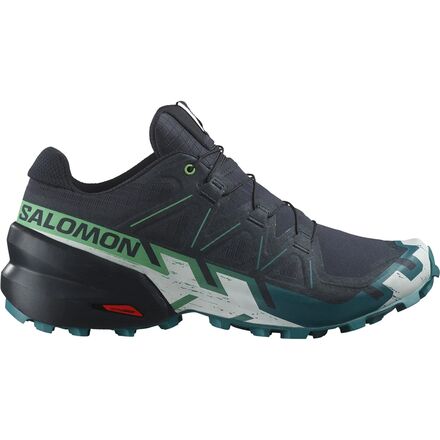 Salomon - Speedcross 6 Trail Running Shoe - Men's - Carbon/Tahitian Tide/White
