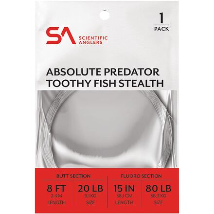 Scientific Anglers - Absolute Predator Toothy Fish Stealth Leader - Clear