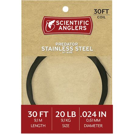 Scientific Anglers - 30ft 1X7 Stainless Black Nylon Coated Wire - Black