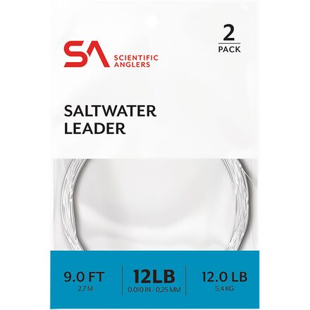 Scientific Anglers - 9ft Saltwater Leaders - 2-Pack - Clear