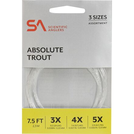 Scientific Anglers - Absolute Trout Leader Assortment - 7.5ft - Clear