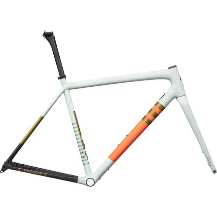 Specialized - S-Works Crux Frameset - Gloss White Sage/Cactus Bloom/Midnight Shadow Speckle