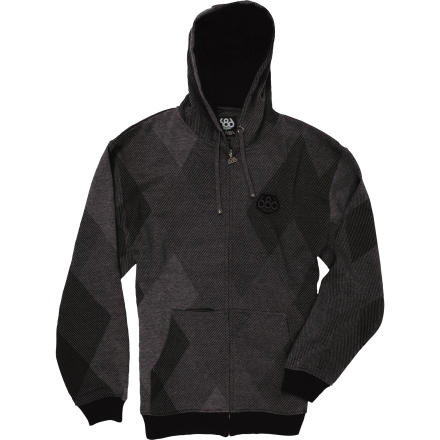 686 Blackout Full Zip Hooded Sweatshirt Mens