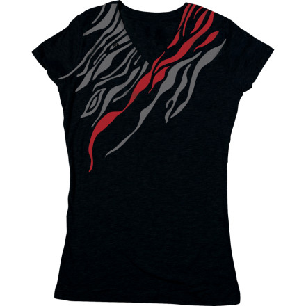 686 Vamp V Neck T Shirt Short Sleeve Womens