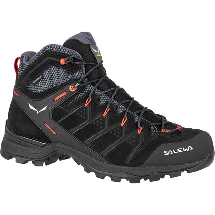 Salewa - Alp Mate Mid WP Hiking Boot - Men's - Black Out/Fluo Orange