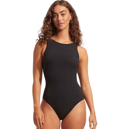 Seafolly - Seadive High Neck Maillot One-Piece Swim Suit - Women's - Black