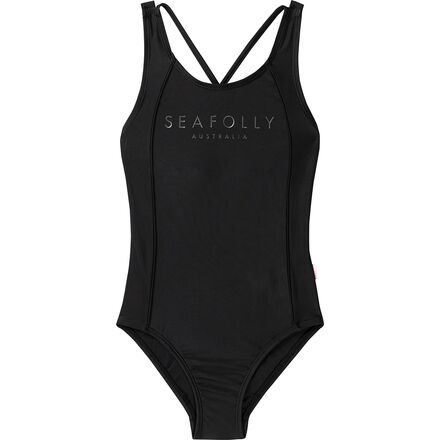 Seafolly - Strappy Back Tank One-Piece Swimsuit - Girls' - Essentials Black