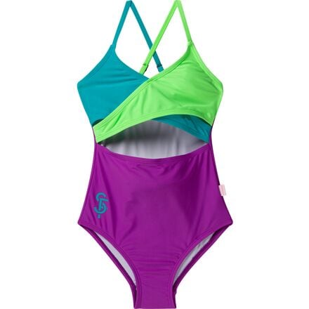 Seafolly - Carnivale Colour Blocked One-Piece Swimsuit - Girls' - Col Block