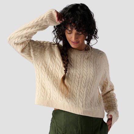 Stoic - Cable Crewneck Sweater - Women's - Egret
