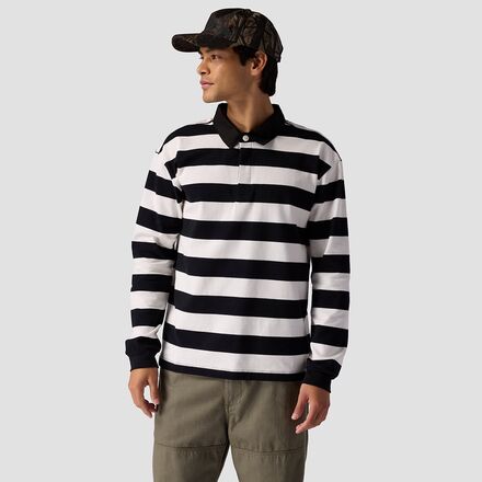 Stoic - Long-Sleeve Rugby T-Shirt - Men's - Black & White Stripe