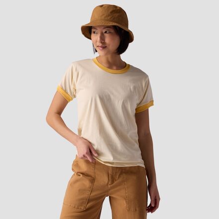 Stoic - Ringer Short-Sleeve T-Shirt - Women's - Cream/Sunshine