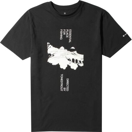 Snow Peak - Toned Trout Swimming Fish T-Shirt - Black