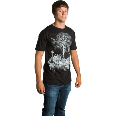 Spacecraft Tree City Fall T-Shirt - Short-Sleeve - Men's