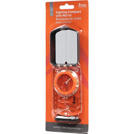 S.O.L Survive Outdoors Longer - Sighting Compass + Mirror