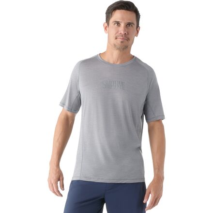 Smartwool - Active Ultralite Graphic Short-Sleeve T-Shirt - Men's - Light Gray Heather/Medium Gray Heather