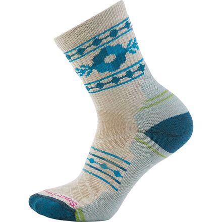Hike Light Cushion Retro Floral Mid Crew Sock - Women's