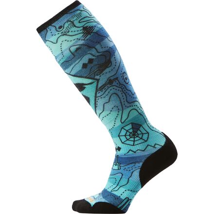 Ski Targeted Cushion Topo Treasures Print OTC Sock - Women's