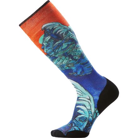 Ski Targeted Cushion Winter Haze Print OTC Sock - Men's