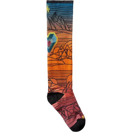 Ski Zero Cushion Geo Peaks Print OTC Sock - Kids'