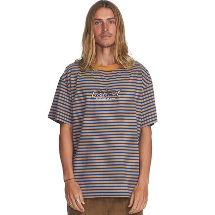 The Critical Slide Society - Dune Stripe T-Shirt - Men's - Brown