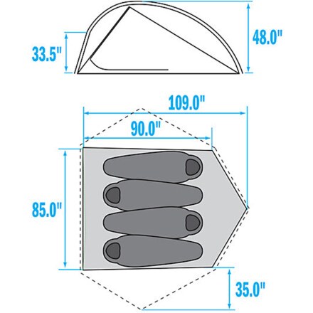 The North Face - Kings Canyon 4 Tent: 4-Person 3-Season