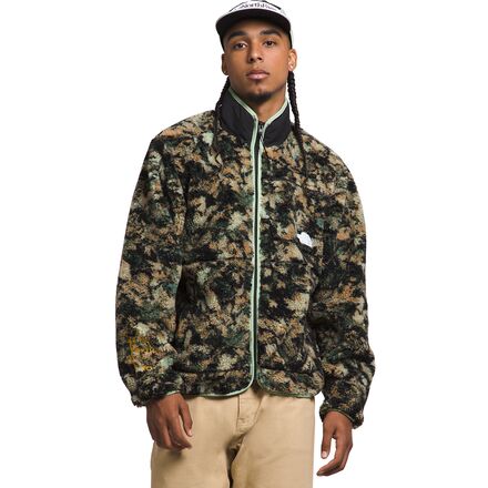 The North Face - Extreme Pile Full-Zip Jacket - Men's - Misty Sage Fallen Leaves Print