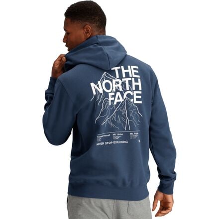 The North Face - Places We Love Hoodie - Men's - Shady Blue/TNF White