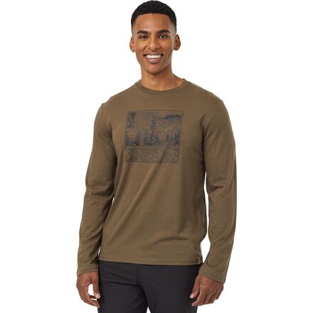 Topography Stamp Long-Sleeve T-Shirt - Men's
