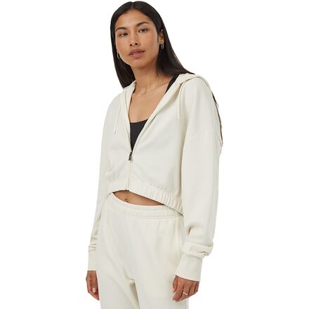 TreeTerry Oversized Cropped Zip Hoodie - Women's