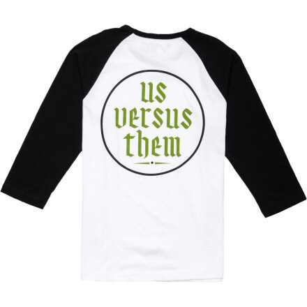 Us vs. Them - BlackLetter T-Shirt - 3/4-Sleeve - Men's