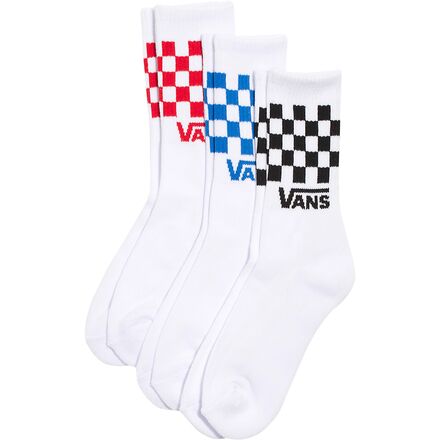 Vans - Drop V Classic Check Crew Sock - Kids' - True Red/True Blue