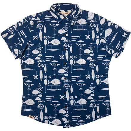 Western Aloha - Recycled Kiholo Bay Aloha Shirt - Men's - Navy