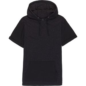Burnside Rocky Short Sleeve Hoodie with Contrast patch pocket and sleeve - Men's
