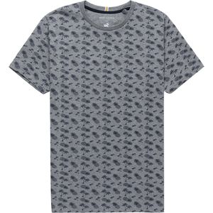 Denim and Flower Pineapple Palm Tree Print Short-Sleeve T-Shirt - Men's