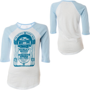 Hurley Jukebox Baseball T-Shirt - 3/4 Sleeve - Women's