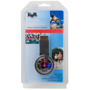 Kasper & Richter Walk 25mi Long Analog Pedometer