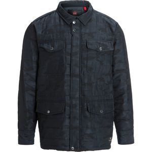 Mountain and Isles Camo Print 4 Pocket Puffer Shirt Jacket - Men's