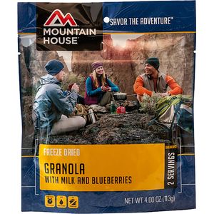 Mountain House Granola with Milk & Blueberries