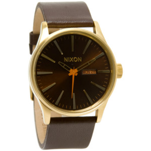 Nixon Sentry Leather Watch - Men's