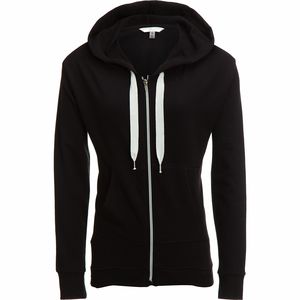 New York Laundry Brushed French Terry Zip Front Hoodie - Women's